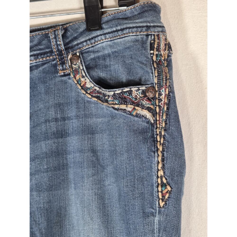 Grace In LA Jeans Size 31 Womens Bootcut Blue Easy Fit Embellished Y2K - Picture 5 of 11